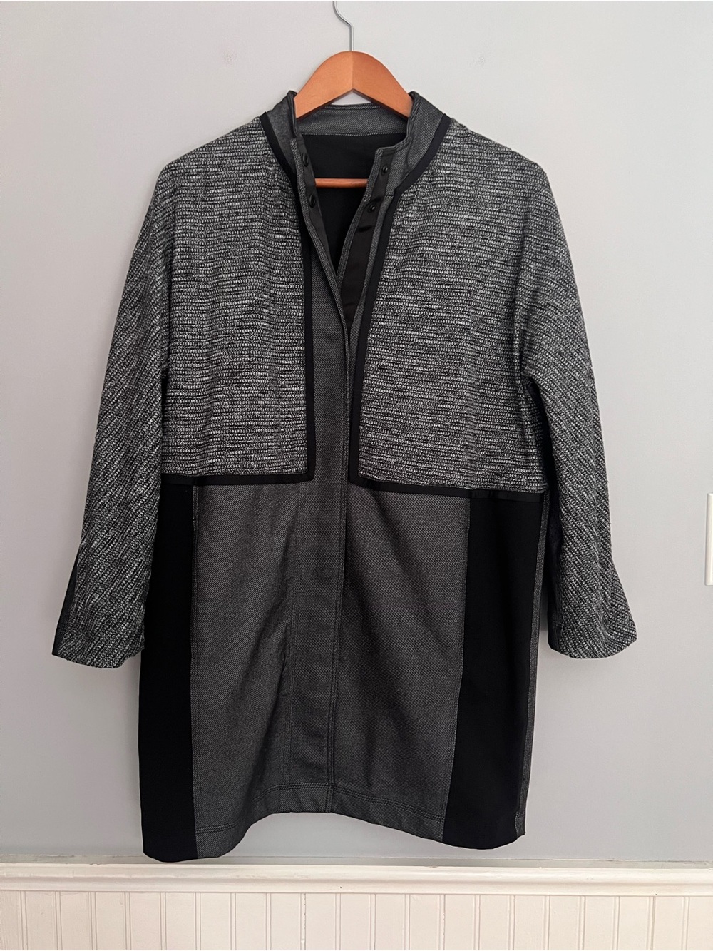 Lululemon Cocoon Car Coat Jacket Black / Coco Pique Black / Shine Dot Size Small